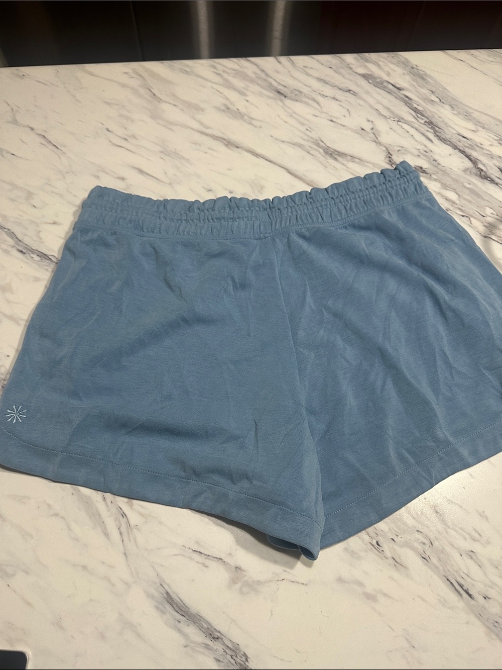 Athleta Light Blue Athletic Shorts with Drawstring - Picture 2 of 4